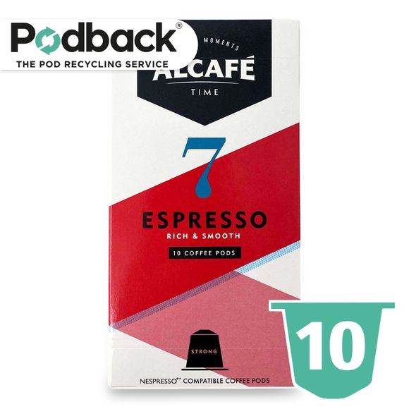 Alcafé Espresso Coffee Pods 10 Pack